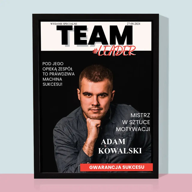 Okładka Magazynu: Team Leader - Wydruk Obramowany
