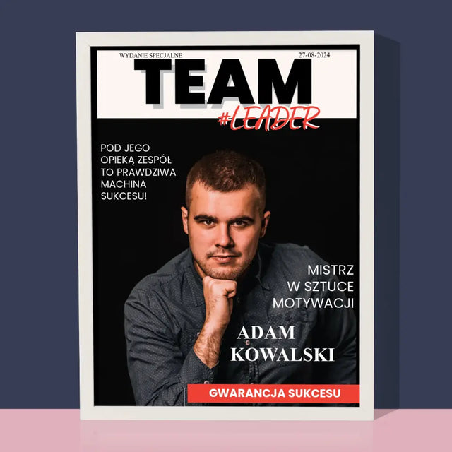 Okładka Magazynu: Team Leader - Wydruk Obramowany