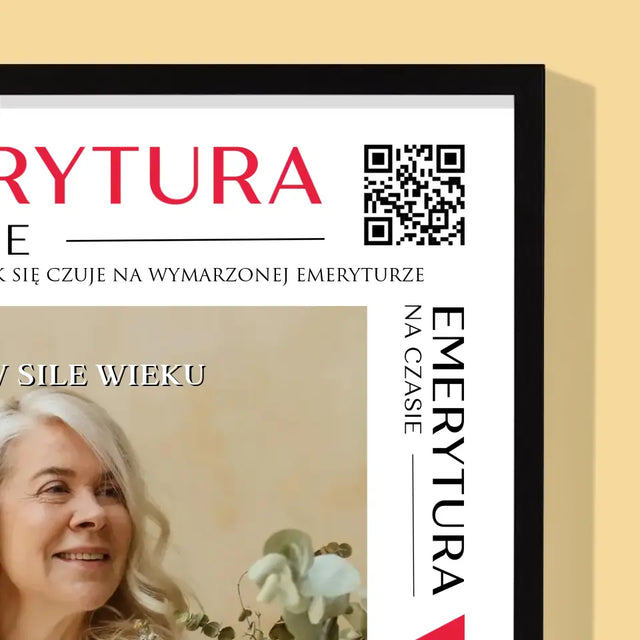 Okładka Magazynu: Emerytura Na Czasie - Wydruk Obramowany