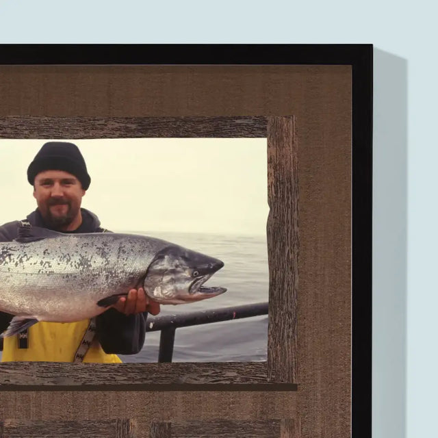 Fotokolaż: Wędkarstwo - Wydruk Obramowany
