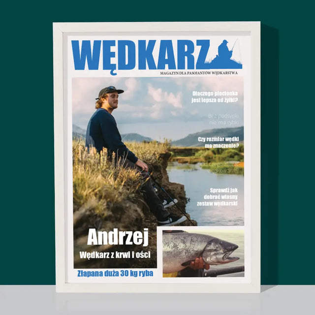 Okładka Magazynu: Wędkarz - Wydruk Obramowany