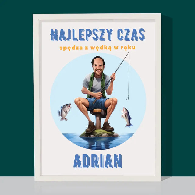 Zdjęcie i Podpis: Najlepszy Czas - Wydruk Obramowany