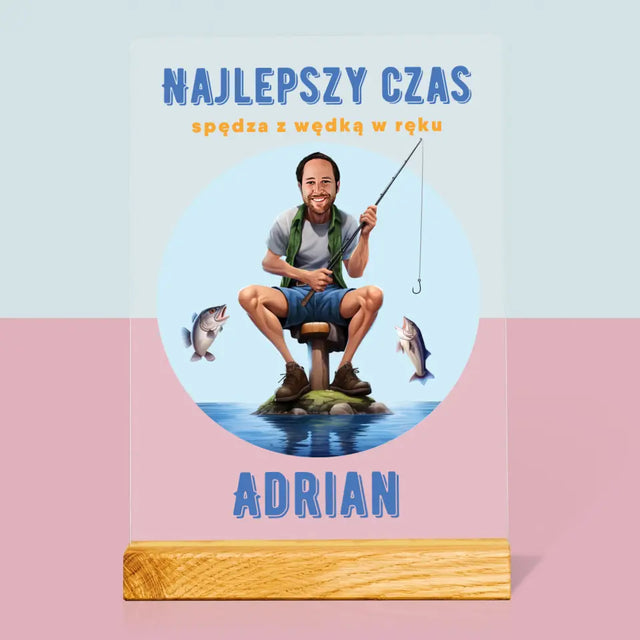 Zdjęcie i Podpis: Najlepszy Czas - Wydruk Na Szkle Akrylowym