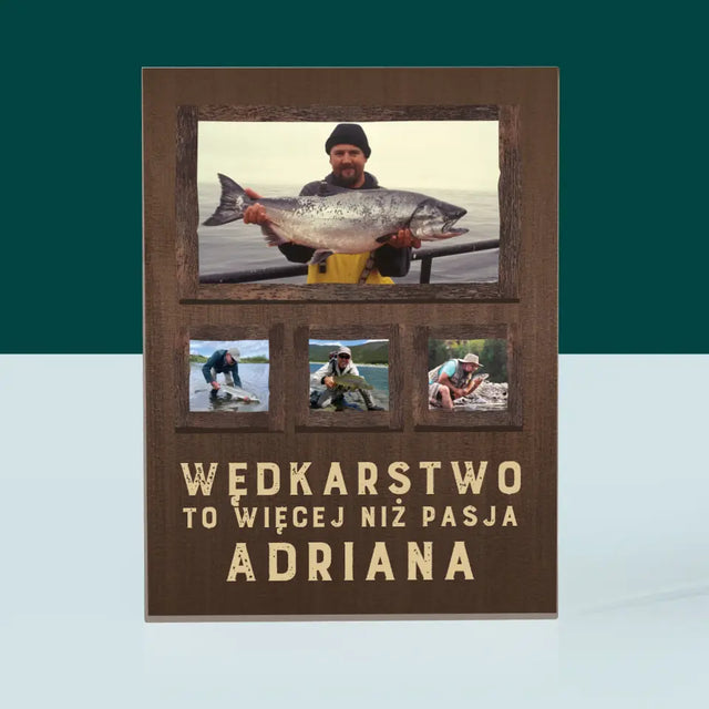 Fotokolaż: Wędkarstwo - Blok Akrylowy z Nadrukiem