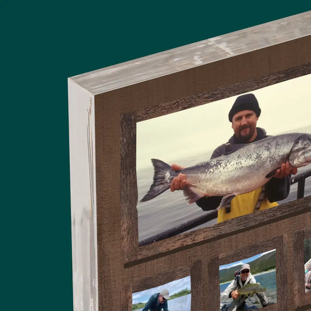 Fotokolaż: Wędkarstwo - Blok Akrylowy z Nadrukiem