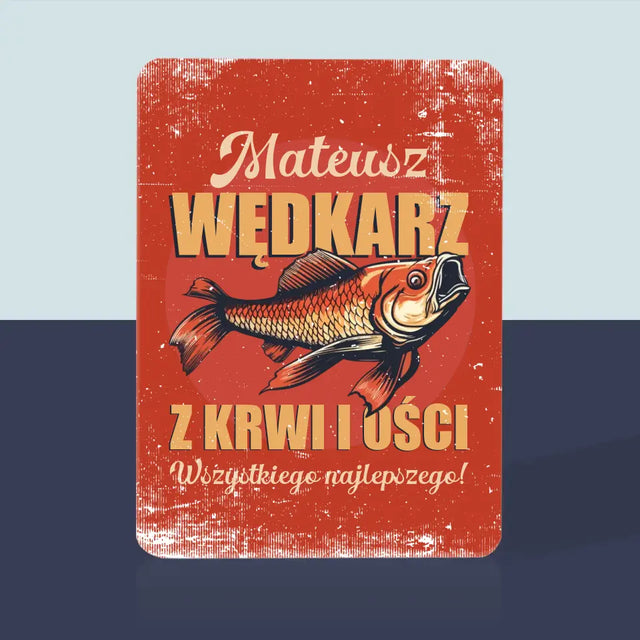 Imię i Podpis: Wędkarz z Krwi i Ości - Karty Do Gry