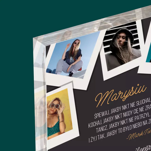 Fotokolaż: Życzenia Na Urodziny - Blok Akrylowy