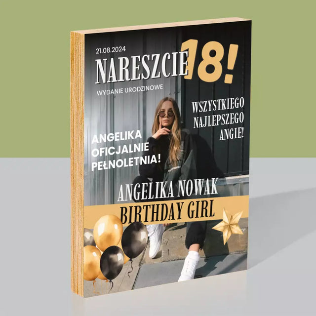 Okładka Magazynu: Nareszcie 18 - Wydruk Na Drewnie