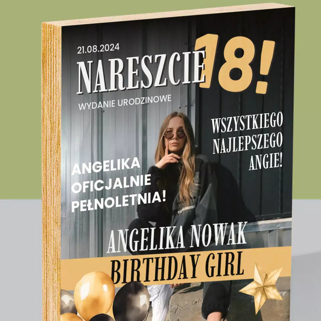 Okładka Magazynu: Nareszcie 18 - Wydruk Na Drewnie