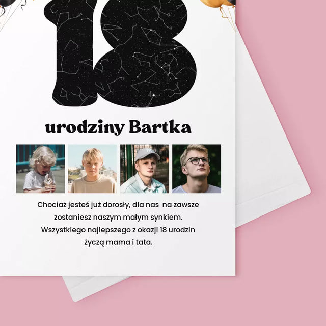 Mapa Gwiazd: 18 Urodziny Gwiazdy z Dedykacją - Kartka z Życzeniami