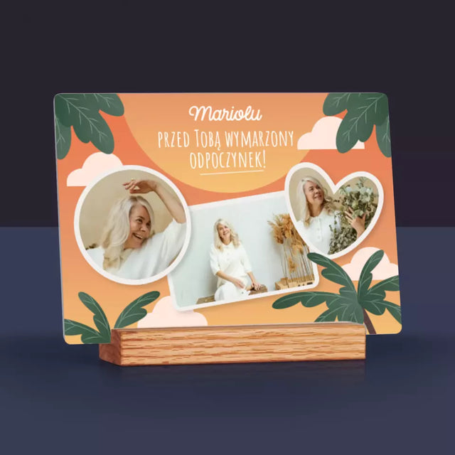 Fotokolaż: Wymarzony Odpoczynek - Wydruk Na Szkle Akrylowym