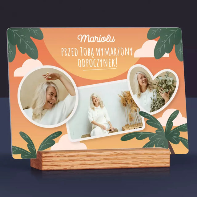 Fotokolaż: Wymarzony Odpoczynek - Wydruk Na Szkle Akrylowym