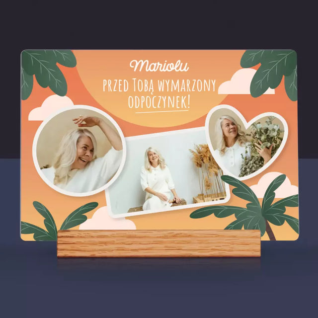 Fotokolaż: Wymarzony Odpoczynek - Wydruk Na Szkle Akrylowym