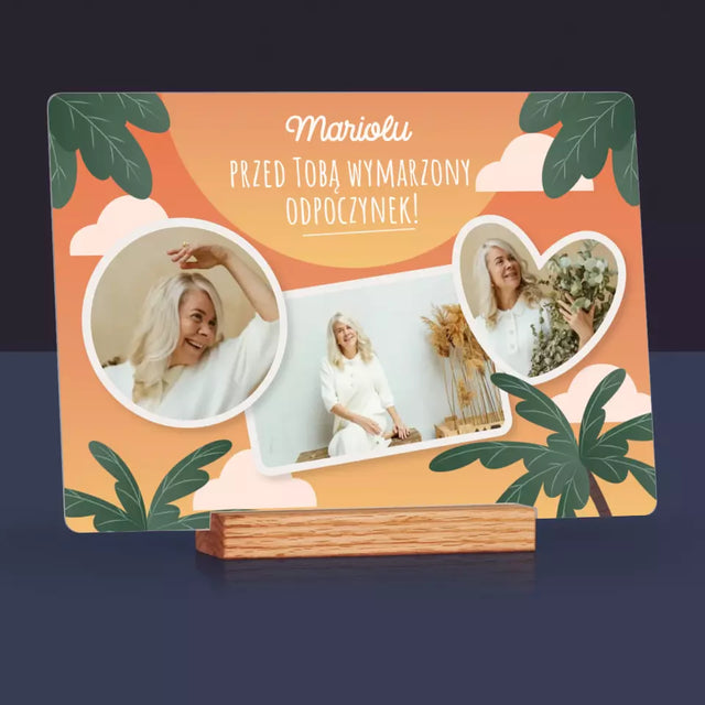 Fotokolaż: Wymarzony Odpoczynek - Wydruk Na Szkle Akrylowym