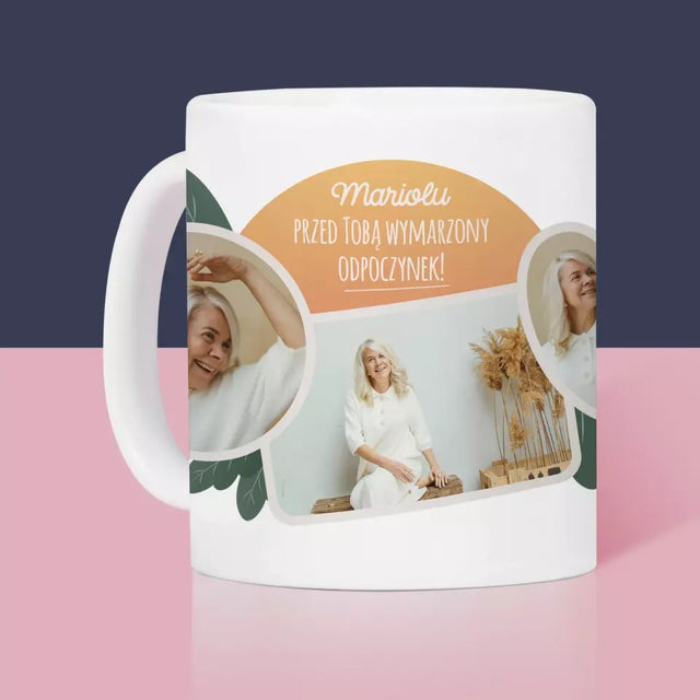 Fotokolaż: Wymarzony Odpoczynek - Kubek z Nadrukiem