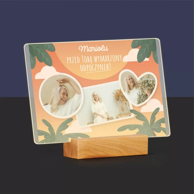 Fotokolaż: Wymarzony Odpoczynek - Wydruk Na Szkle Akrylowym