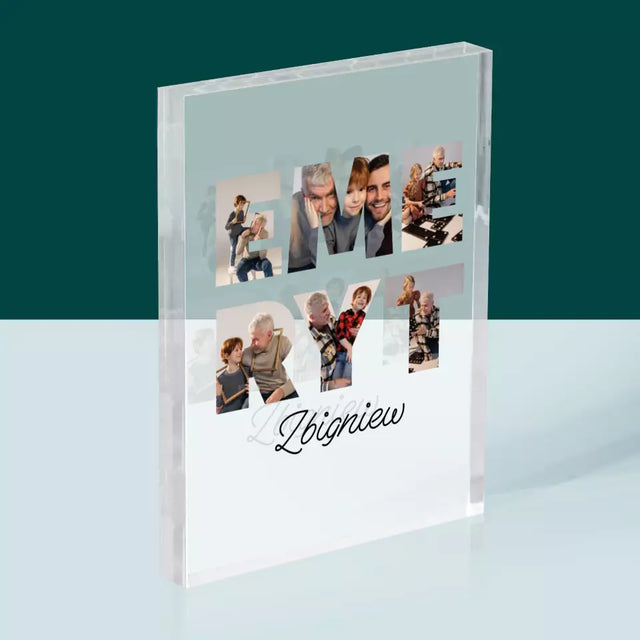 Słowo Ze Zdjęć: Emeryt - Blok Akrylowy