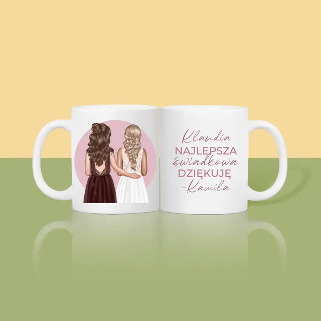 Kreator Postaci: Najlepsza Świadkowa - Kubek z Nadrukiem