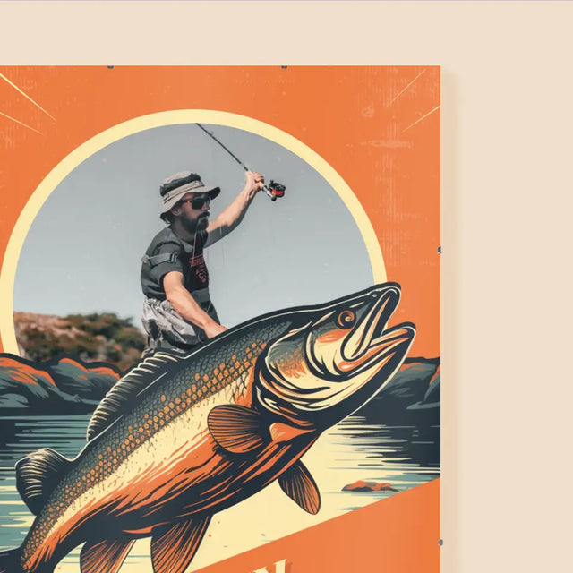 Zdjęcie i Podpis: Najlepszy Wędkarz - Personalizowany Plakat