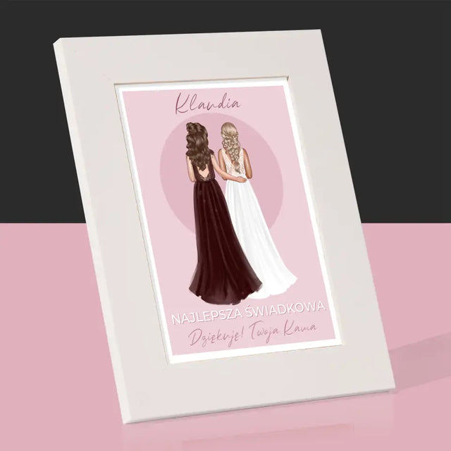 Kreator Postaci: Najlepsza Świadkowa - Ramka Na Zdjęcie