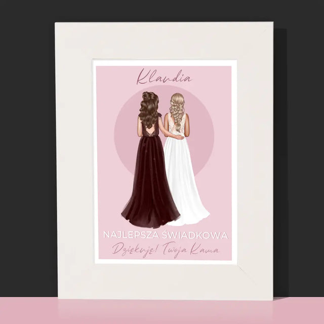 Kreator Postaci: Najlepsza Świadkowa - Ramka Na Zdjęcie