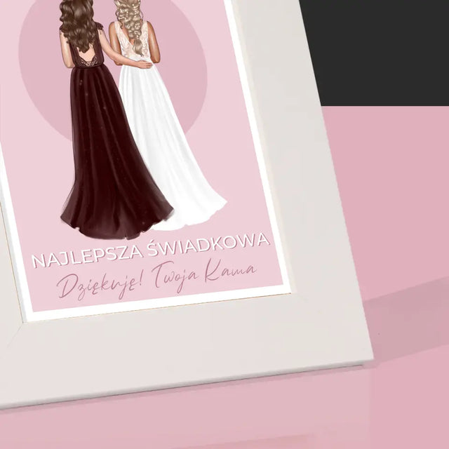 Kreator Postaci: Najlepsza Świadkowa - Ramka Na Zdjęcie