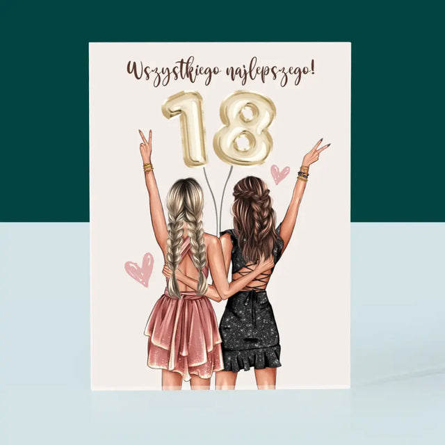 Kreator Postaci: Przyjaciółki Osiemnastka - Blok Akrylowy