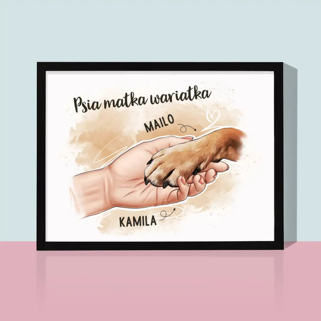 Kreator Postaci: Psia Matka - Wydruk Obramowany 30X40 - poziom