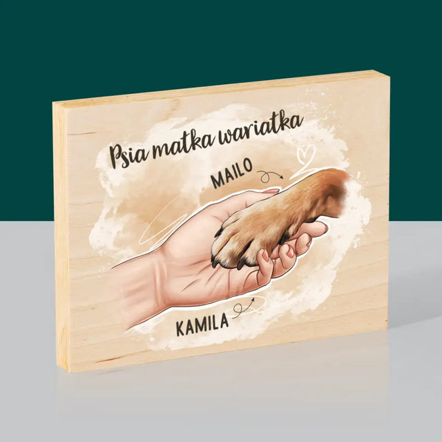 Kreator Postaci: Psia Matka - Wydruk Na Drewnie - poziom