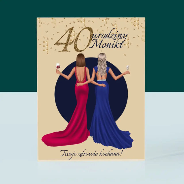 Kreator Postaci: 40 Urodziny Przyjaciółki - Blok Akrylowy