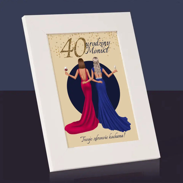 Kreator Postaci: 40 Urodziny Przyjaciółki - Ramka Na Zdjęcie
