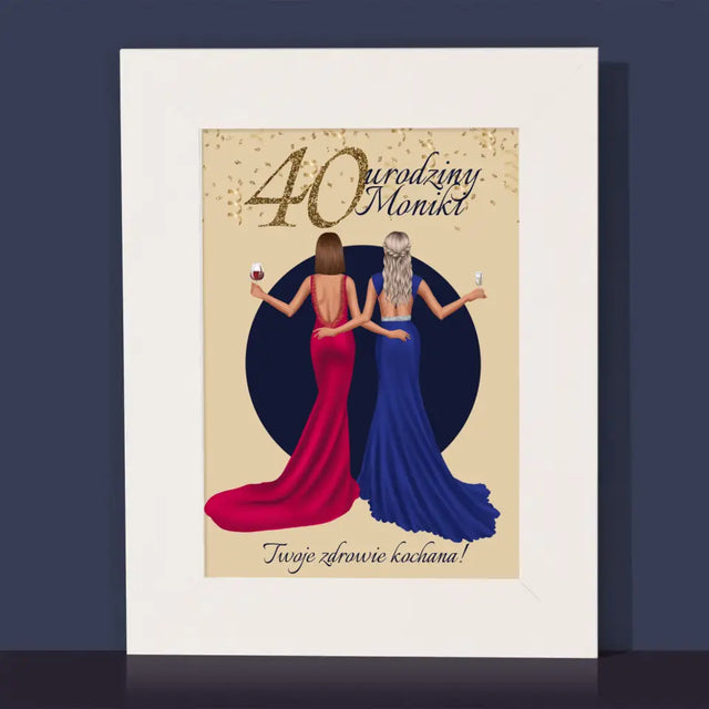 Kreator Postaci: 40 Urodziny Przyjaciółki - Ramka Na Zdjęcie