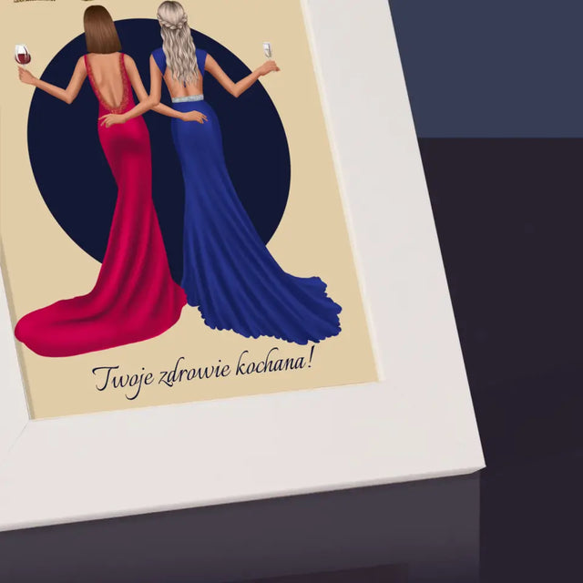 Kreator Postaci: 40 Urodziny Przyjaciółki - Ramka Na Zdjęcie