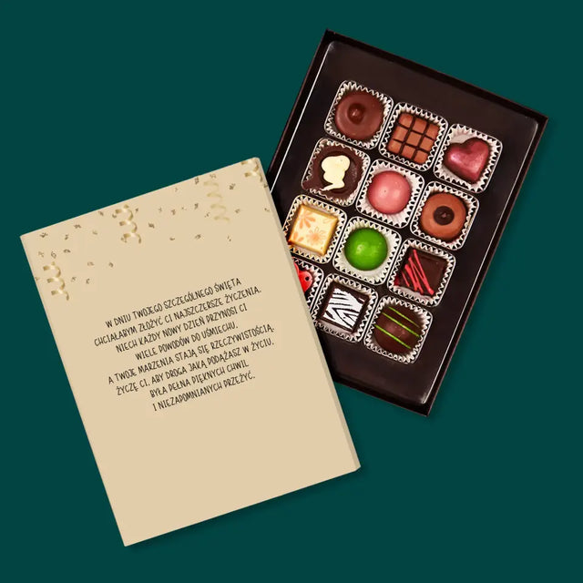 Kreator Postaci: 40 Urodziny Przyjaciółki - Personalizowane Praliny