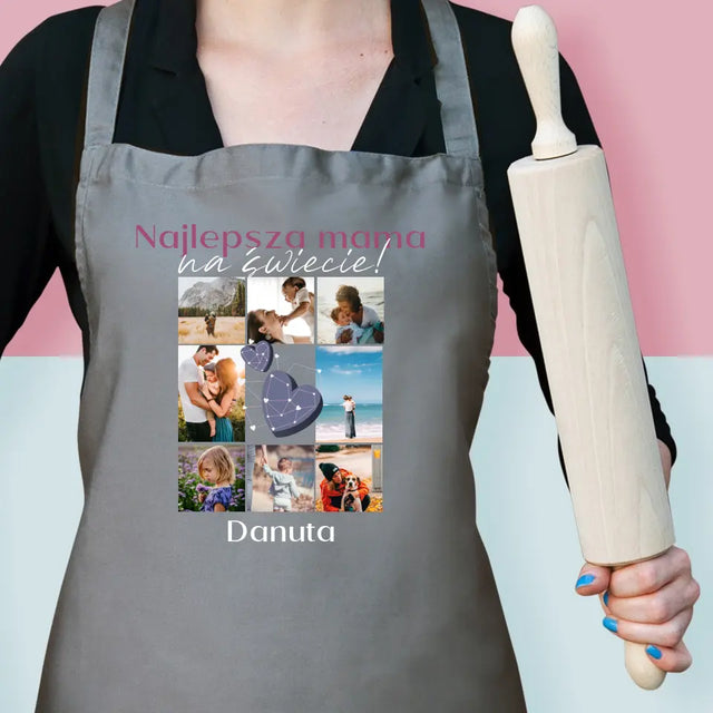 Fotokolaż: Najlepsza Mama - Fartuch z Nadrukiem