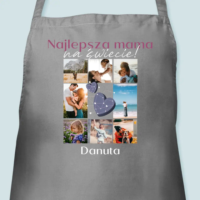 Fotokolaż: Najlepsza Mama - Fartuch z Nadrukiem