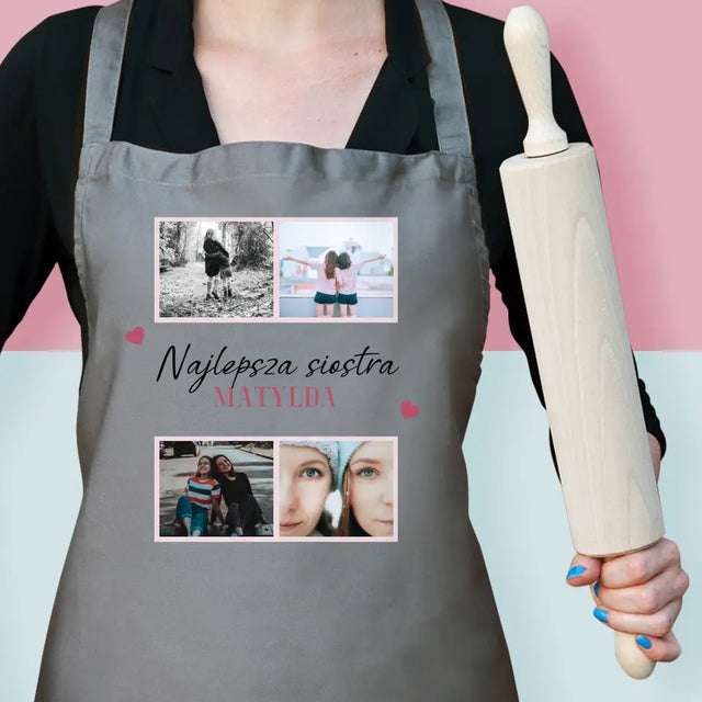 Fotokolaż: Najlepsza Siostra - Fartuch z Nadrukiem