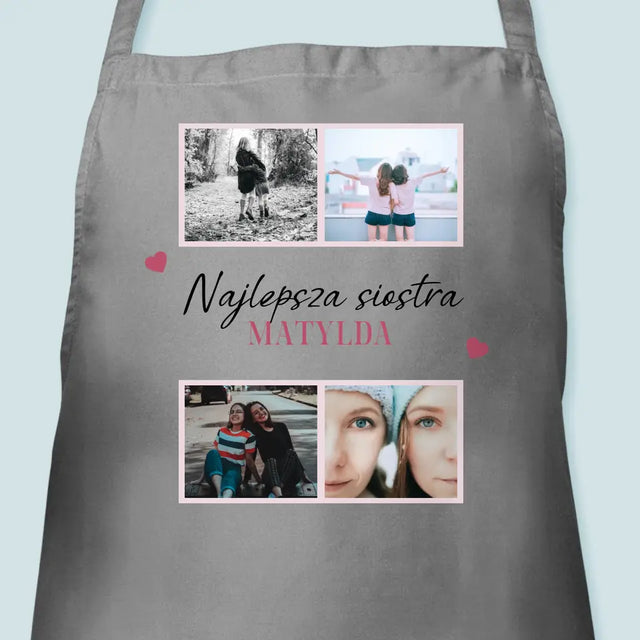 Fotokolaż: Najlepsza Siostra - Fartuch z Nadrukiem