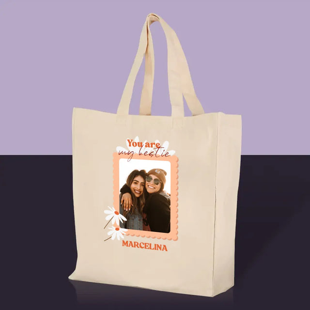 Fotokolaż: Zdjęcie Besties - Torba Płócienna z Nadrukiem