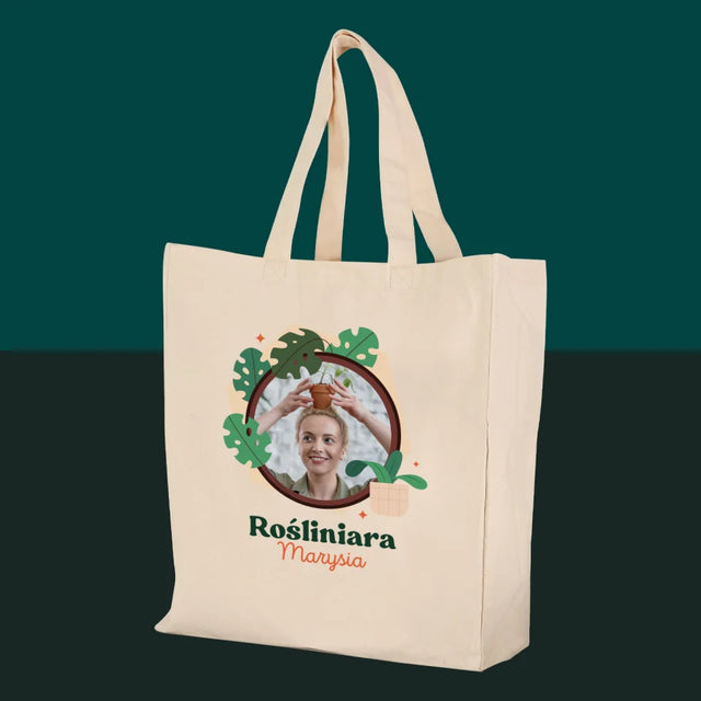 Zdjęcie i Podpis: Rośliniara - Torba Płócienna z Nadrukiem