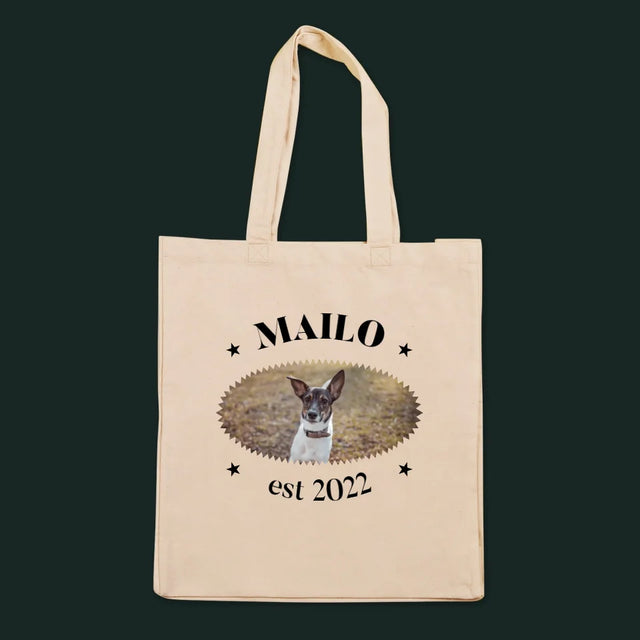 Zdjęcie i Podpis: Pies Established - Torba Płócienna z Nadrukiem