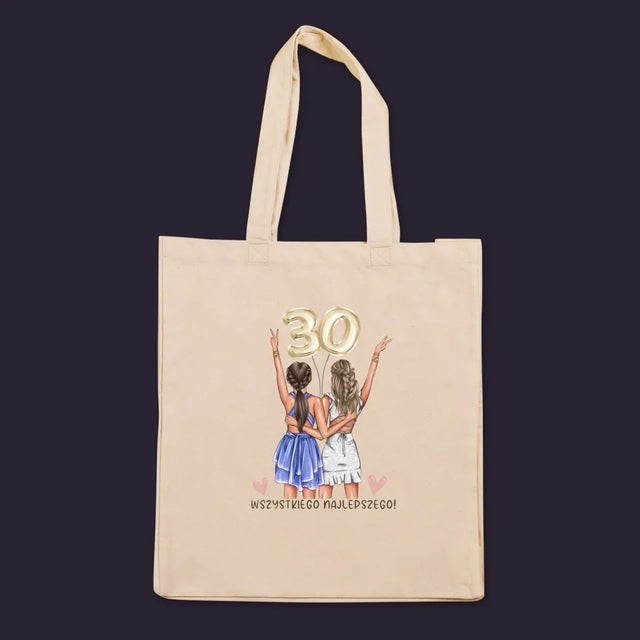 Kreator Postaci: Przyjaciółki Trzydziestka - Torba Płócienna z Nadrukiem