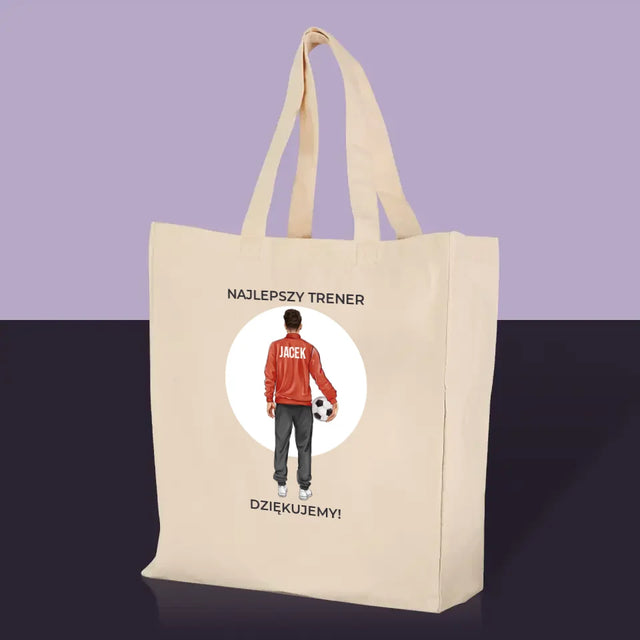 Kreator Postaci: Najlepszy Trener - Torba Płócienna z Nadrukiem