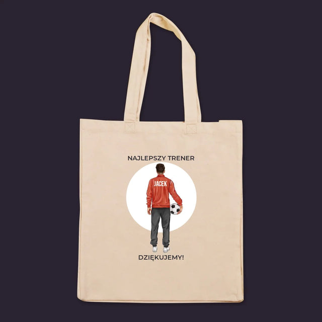Kreator Postaci: Najlepszy Trener - Torba Płócienna z Nadrukiem