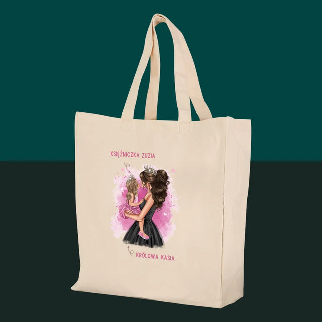 Kreator Postaci: Księżniczka Mamusi - Torba Płócienna z Nadrukiem