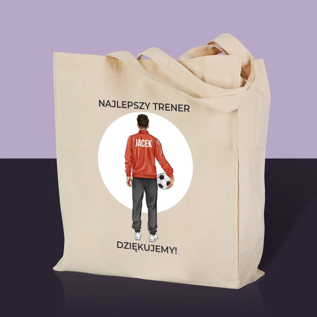 Kreator Postaci: Najlepszy Trener - Torba Płócienna z Nadrukiem