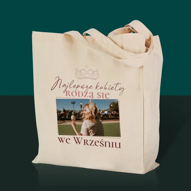 Zdjęcie i Podpis: Najlepsze Kobiety - Torba Płócienna z Nadrukiem