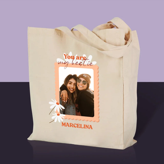 Fotokolaż: Zdjęcie Besties - Torba Płócienna z Nadrukiem