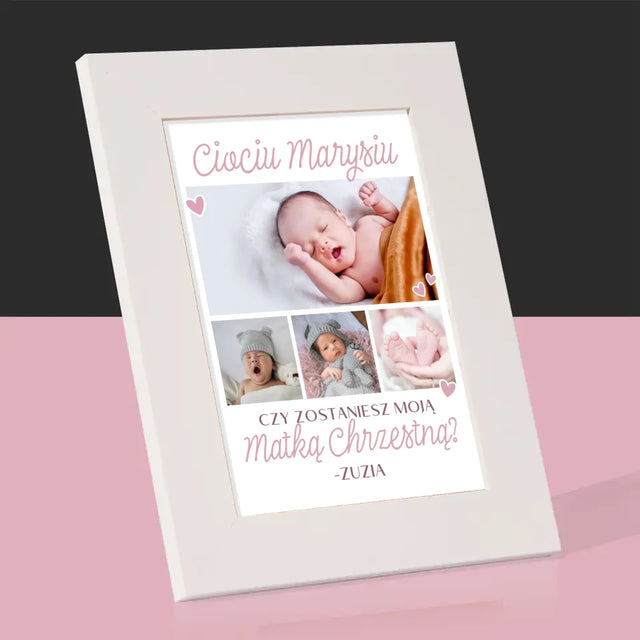 Fotokolaż: Czy Zostaniesz Moją Chrzestną - Ramka Na Zdjęcie