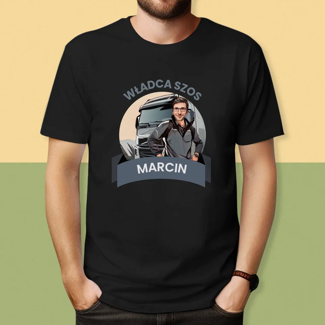 Twoja Postać: Władca Szos - Koszulka Męska z Nadrukiem